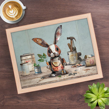 Cushioned Laptray Scrap Rabbit Serving Tray