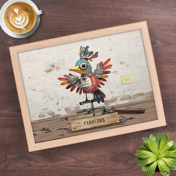 Cushioned Laptray Scrap Bird Serving Tray