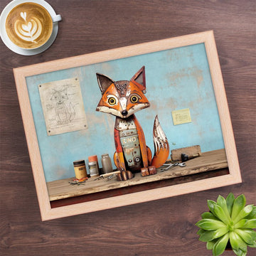 Cushioned Laptray Scrap Fox Serving Tray
