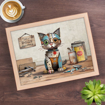 Cushioned Laptray Scrap Kitten Cat Serving Tray