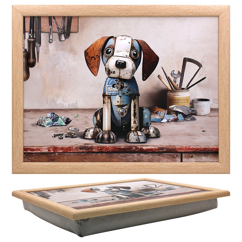 Cushioned Laptray Scrap Beagle Serving Tray