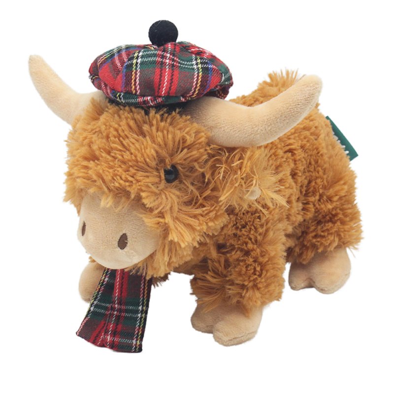 RPet Pals Highland Cow Tartan Standing Plushie Soft Toy