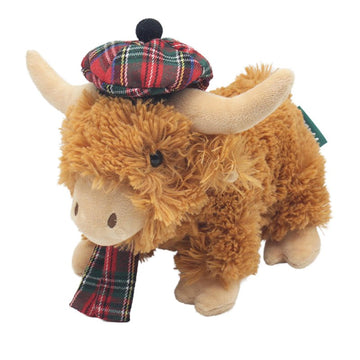 RPet Pals Highland Cow Tartan Standing Plushie Soft Toy