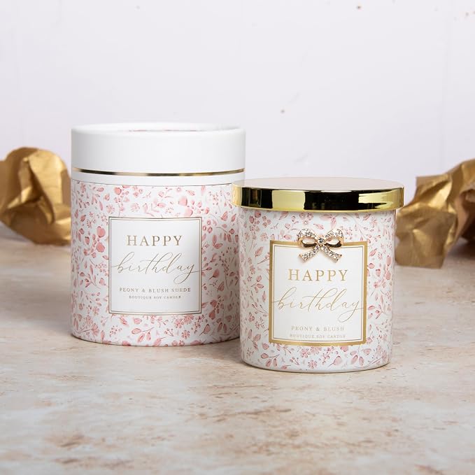 Happy Birthday Peony Blush Fragrance Scented Candle