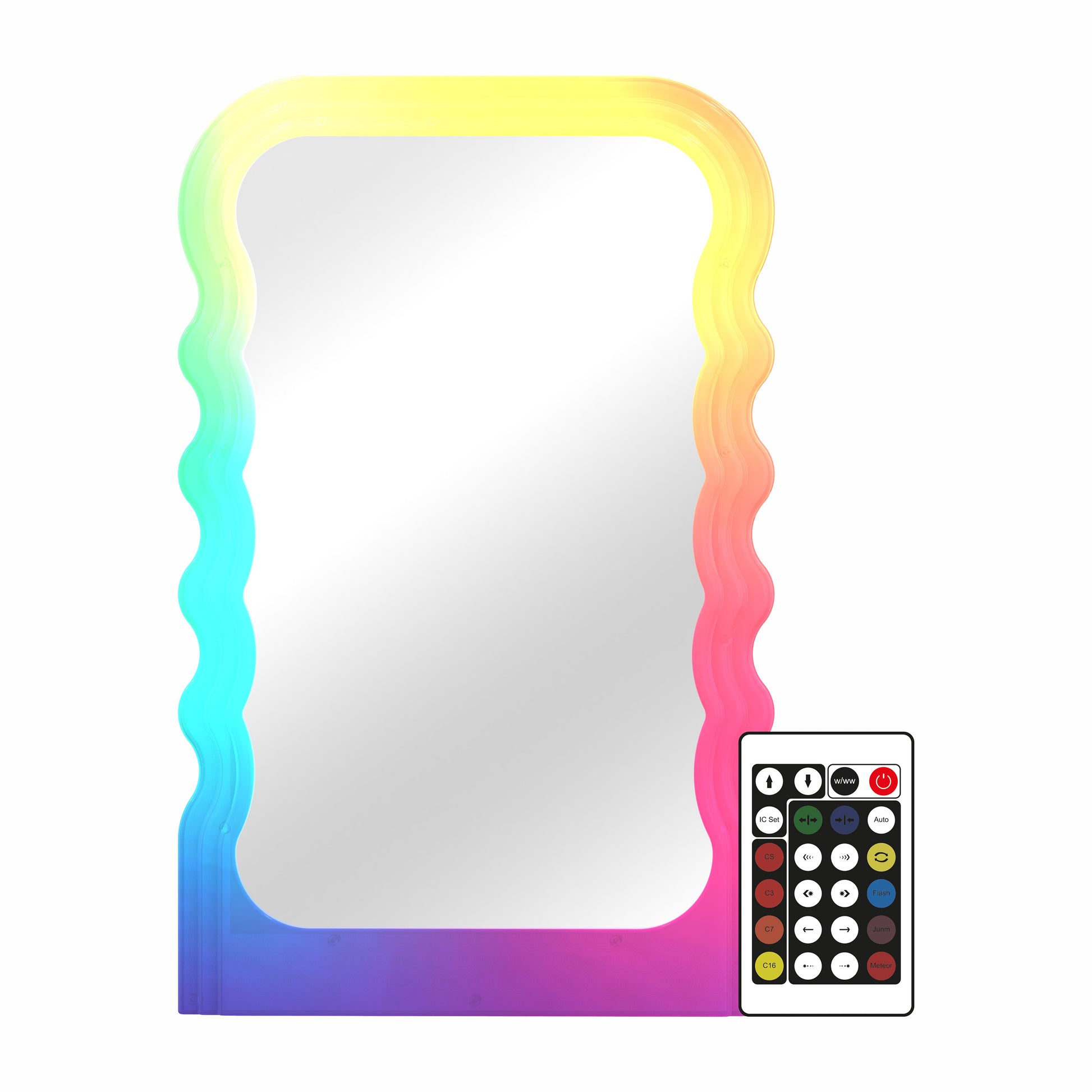LED Makeup Mirror Wave Interactive & Remote Colour Changing