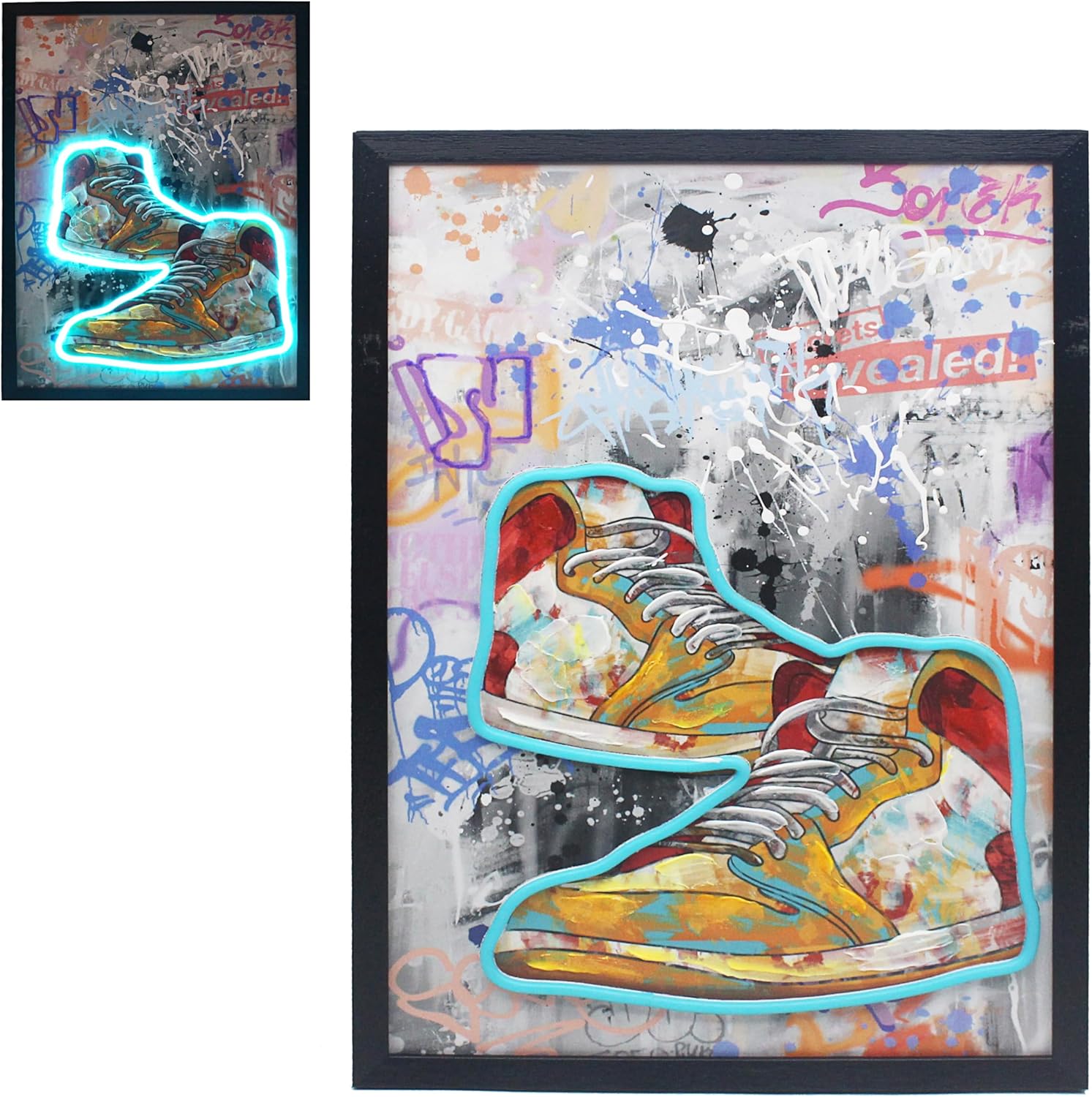 60x35cm Hanging Poster Sneaker Head Wall Art