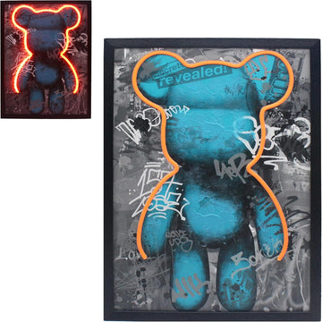 60x35cm Hanging Poster Street Bear Wall Art