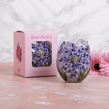 Lynsey Johnstone Agapanthus Flower Stemless Gin Glass