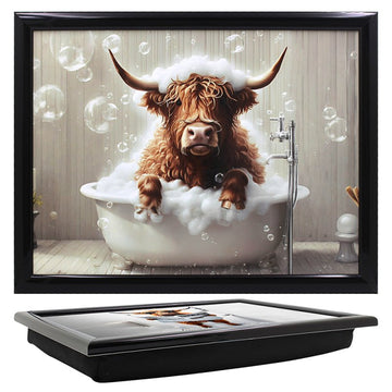 Cushioned Lap Tray Bean Bag Highland Cow Wow