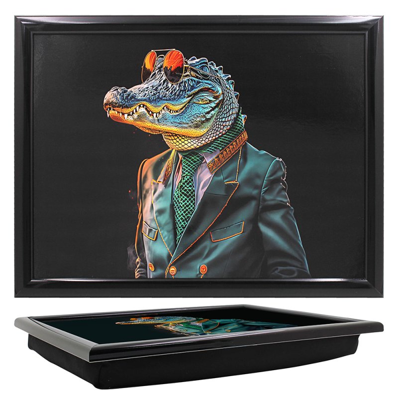 Cushioned Lap Tray Bean Bag Crocodile Rock