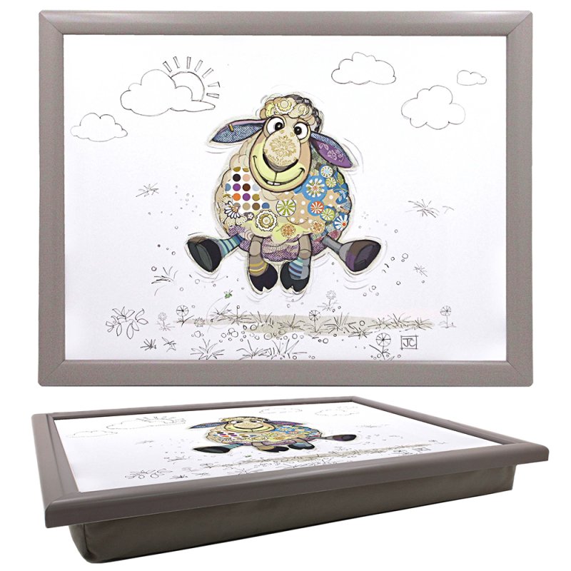 Bug Art Sasha Sheep Bean Bag Padded Cushioned Lap Tray