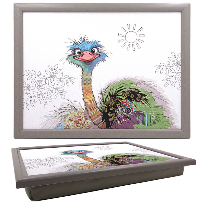 Bug Art Oscar Ostrich Bean Bag Padded Cushioned Lap Tray