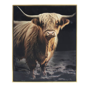 50x70cm Hanging Poster Highland Cow Wall Art