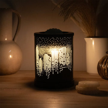 Desire Aroma Lamp Skyline Black Electric Wax Melt Oil Burner