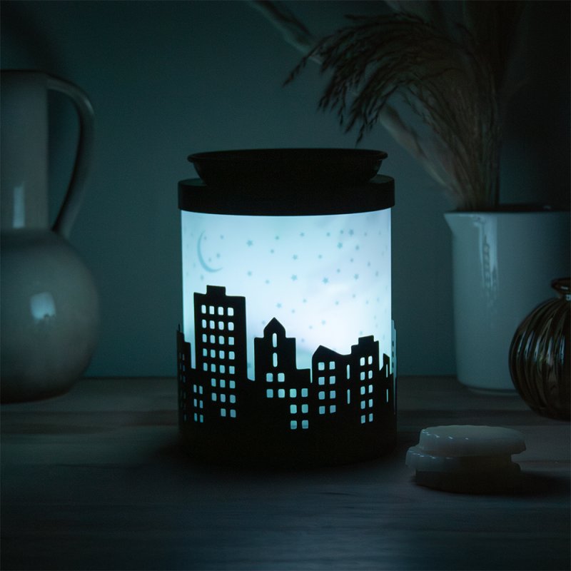 Desire Aroma Lamp Skyline Frosted Electric Wax Melt Oil Burner City