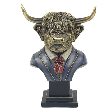 Highland Cow Bust Resin Figurine