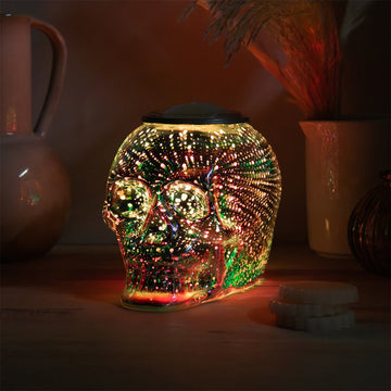 Wax Melt Burner Electric Desire Aroma Lamp Skull