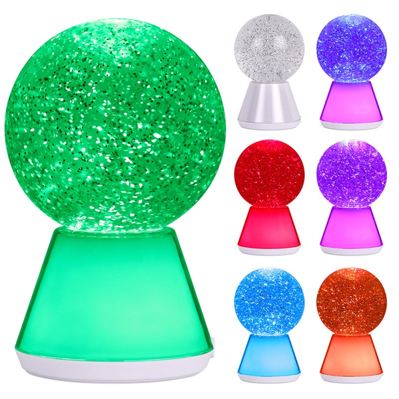LED Colour Changing Glitter Ball Lamp Night Light