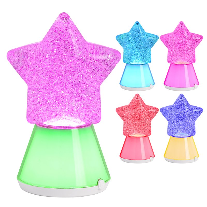 LED Colour Changing Glitter Star Lamp Night Light