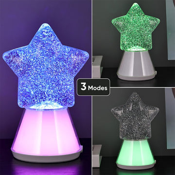 LED Colour Changing Glitter Star Lamp Night Light