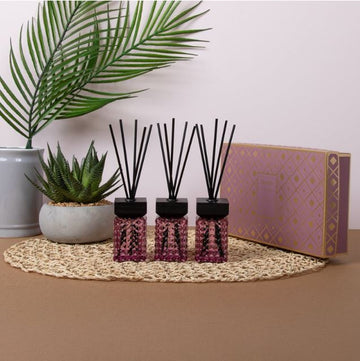 3Pcs 50ml Oud & Bergamot Reed Diffuser Gift Set