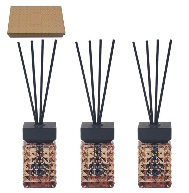 3Pcs 50ml Lime Basil & Mandarin Reed Diffuser Gift Set
