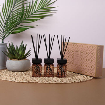 3Pcs 50ml Lime Basil & Mandarin Reed Diffuser Gift Set