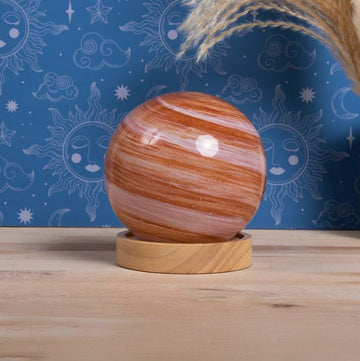 12cm Pink Colour Changing Planetary Glass LED Lamp