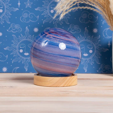 12cm Blue Colour Changing Planetary Glass LED Lamp