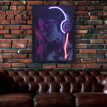 40x60cm Hanging Poster Music Girl Wall Art