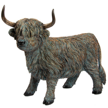 Large Highland Cow Walking Statue