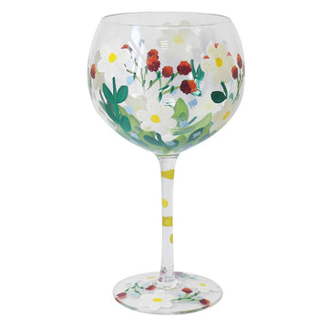 Lynsey Johnstone Hand Painted Daisies 600ml Gin Cocktail Glass