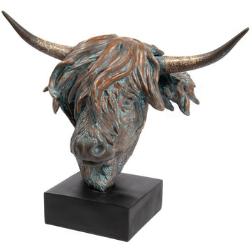 Medium Highland Cow Bust Statue