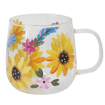 Lynsey Johnstone Hand Painted Sunflower 480ml Coffee Mug