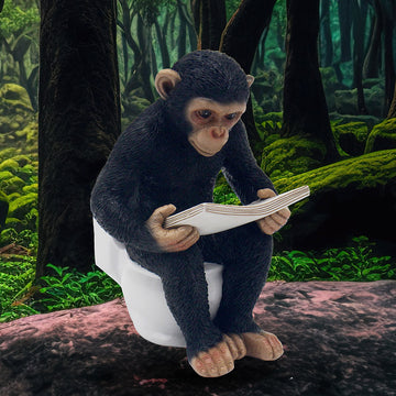 Cheeky Monkey Figurine Loo-Time Resin Ornament
