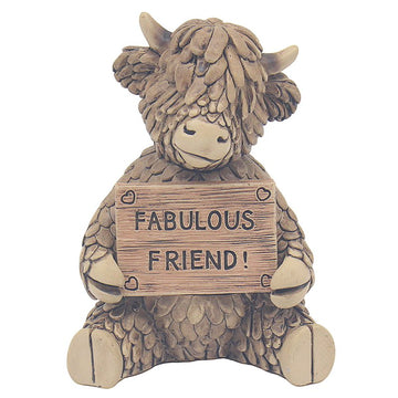 Figurine Ornament Resin Highland Cow Fab Friend Collection