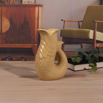 Sand 20cm Ceramic Fish Jug Vase