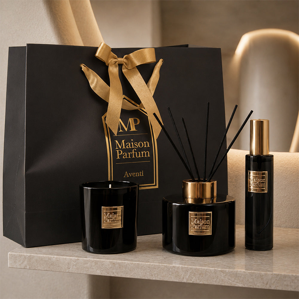 Aventi Reed Diffuser Scented Candle Room Spray Fragrance Gift Set