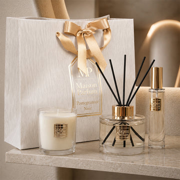 Pomegranate Noir Reed Diffuser Scented Candle & Spray Fragrance Gift Set