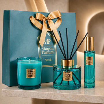 Neroli Reed Diffuser Scented Candle & Spray Fragrance Gift Set