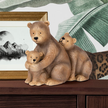 Bear Family Hug Resin Animal Figurine