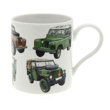 Vintage Land Rovers 350ml Fine China Mug