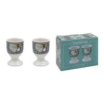 Set of 2 William Morris Blue Pimpernel Fine China Egg Cups