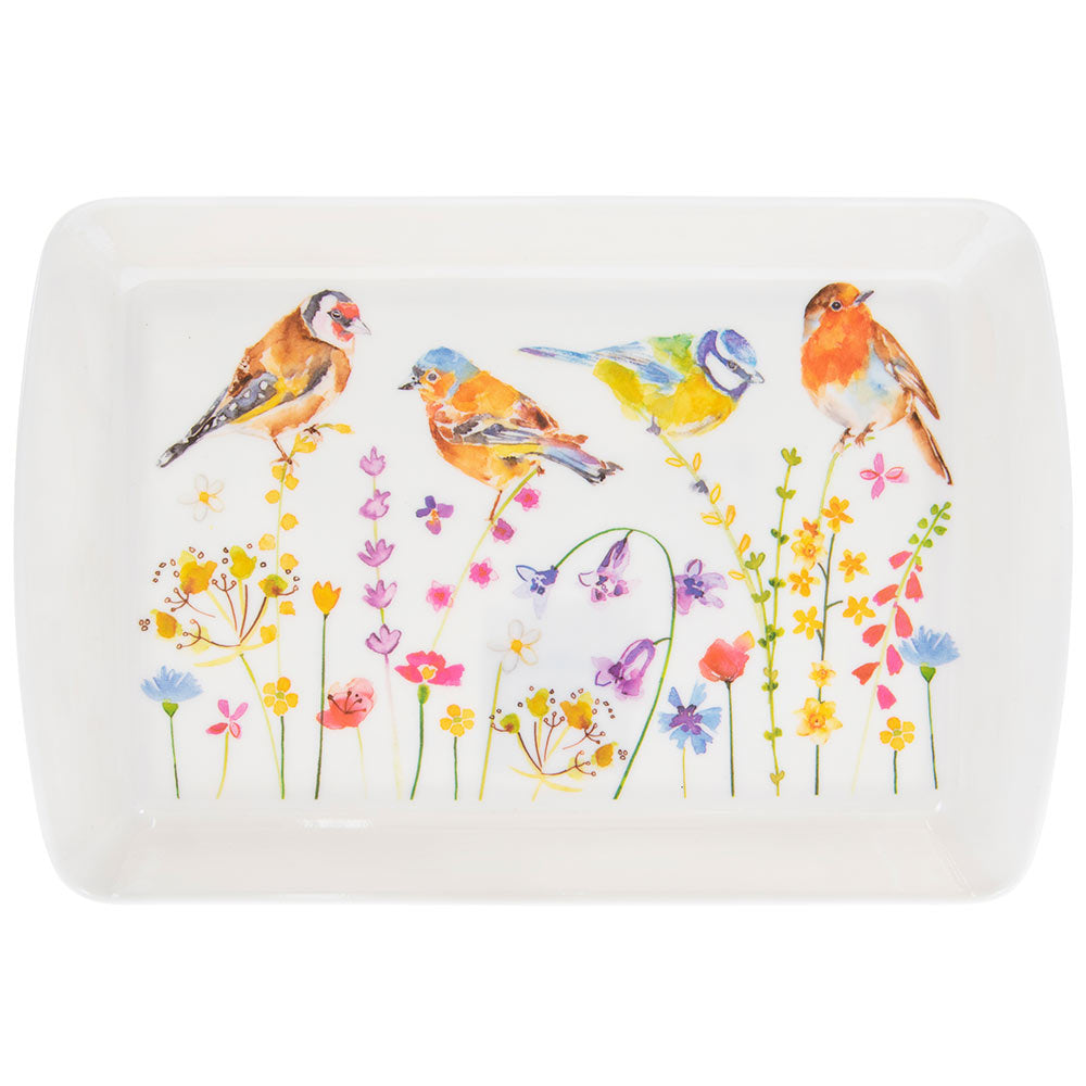 Small Serving Tray Garden Birds