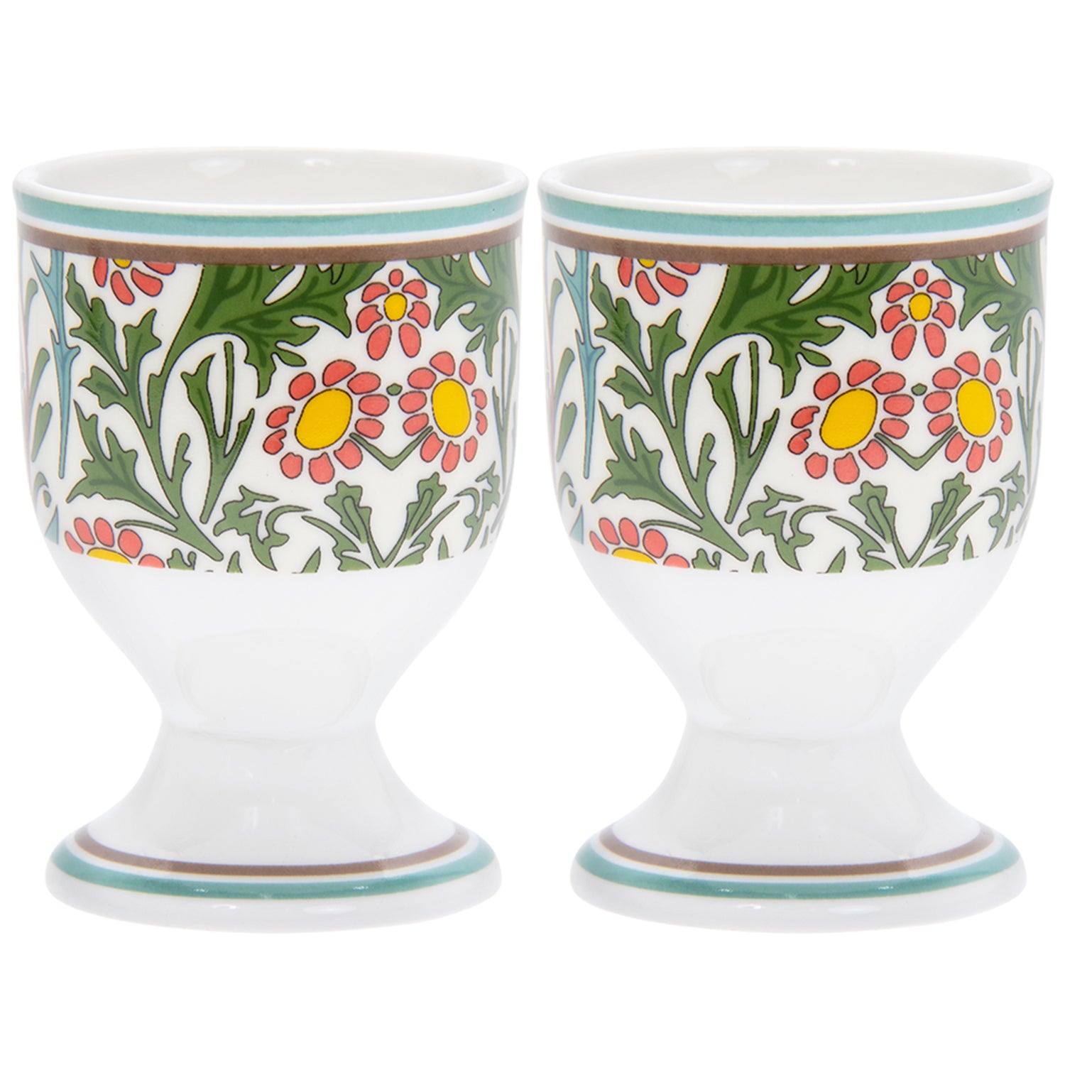 Ceramic Boiled Egg Cups Server Set Of 2 William Morris