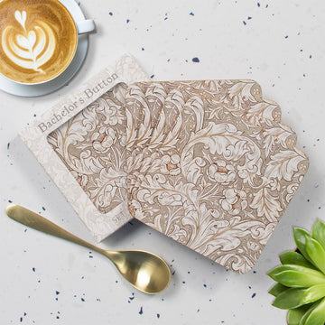 William Morris Bachelors Button 4-Set Cork Back Coasters