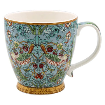 Ceramic Mug Wiliam Morris Floral Coffee Teacup Strawberry Thief