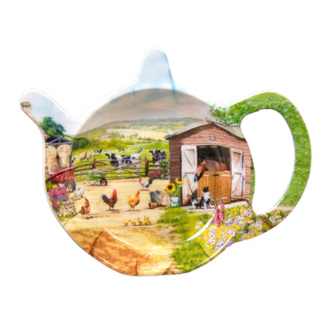 Farmhouse Melamine Tea Bag Tidy Holder Tea Spoon Coaster