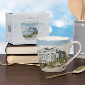 4pcs 450ml Sea Breeze Ceramic Breakfast Mug