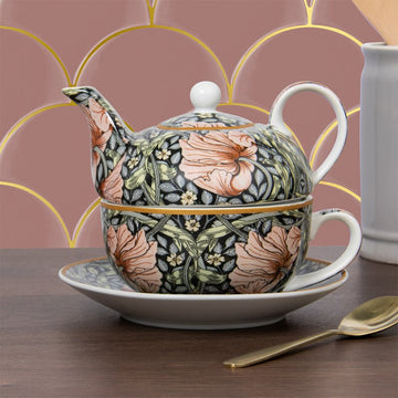 Pimpernel Tea For One Set Ceramic Floral Design Tea Pot